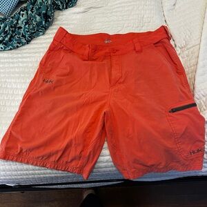 Huk Coral/Orange Cargo Shorts